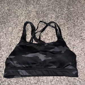Athleta Black Camo Sports Bra